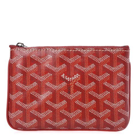 goyard senat mini size|GOYARD Goyardine Mini Senat Pochette Red .